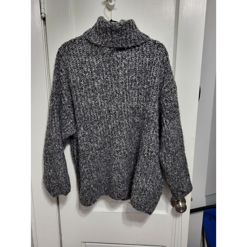 Zara Heather gray turtleneck sweater large